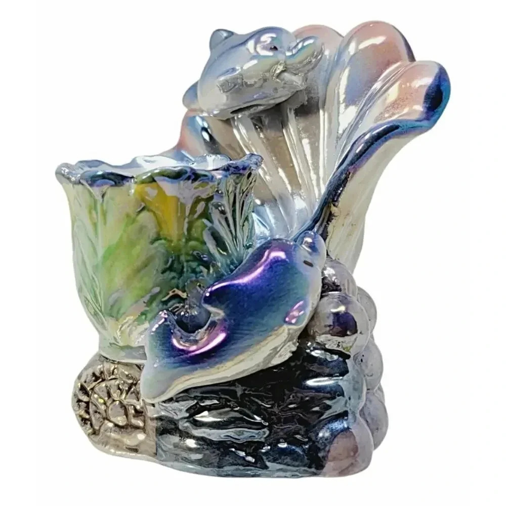 Vintage Baby Dolphin Lustreware Candle Holder